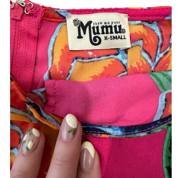 Show Me Your MuMu Sawyer Floratopia Shorts Floral Chiffon In Pink Size XS - Picture 10 of 12